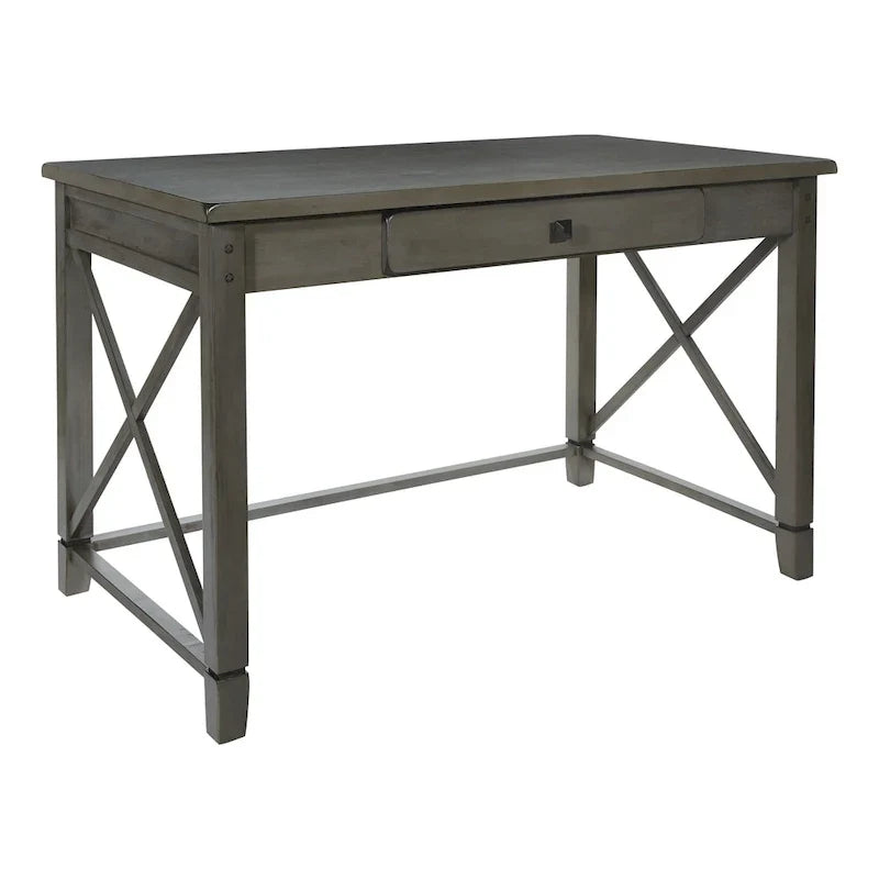 Bureau Hillsboro finition gris patiné