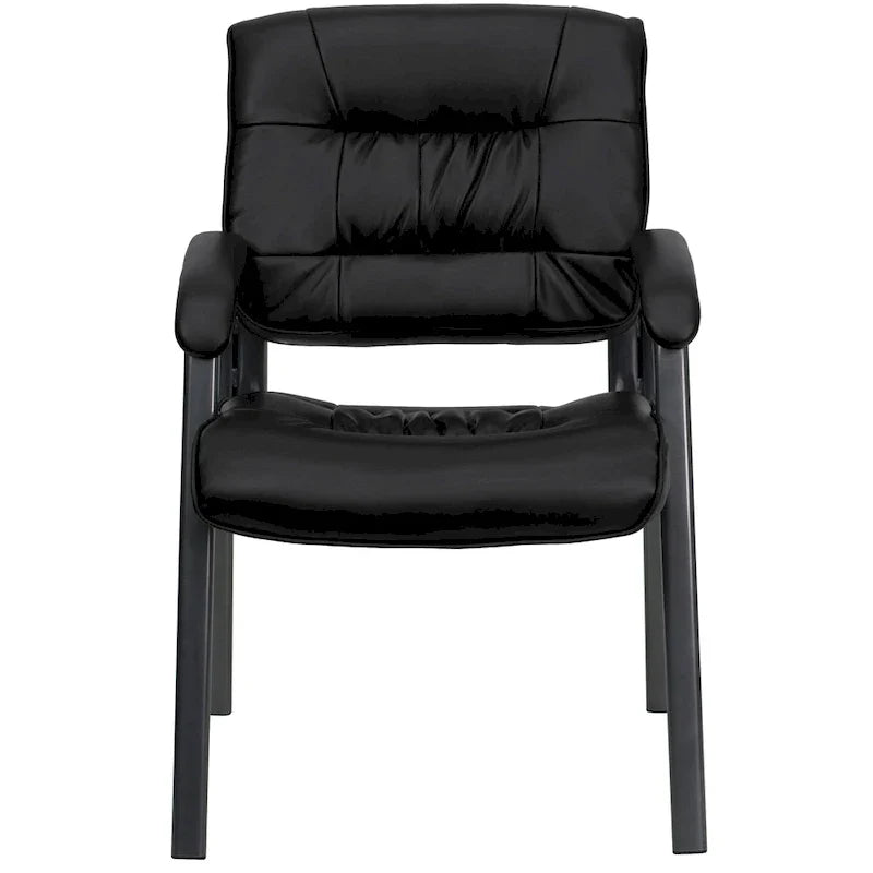 Fauteuil de réception en cuir souple LeatherSoft avec cadre gris titane