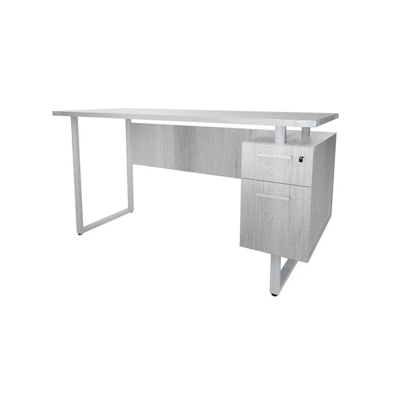 Bureau moderne, bureau d'ordinateur, poste de travail avec tiroirs de rangement