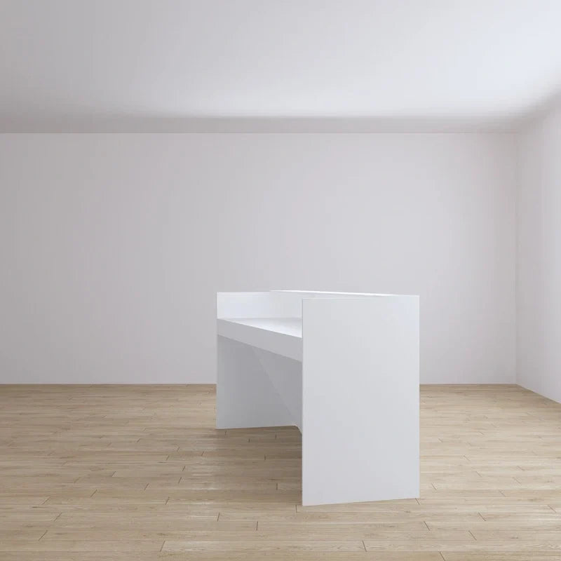 Comptoir d'accueil, dessus de comptoir de transaction, plateau de bureau laminé, table avant