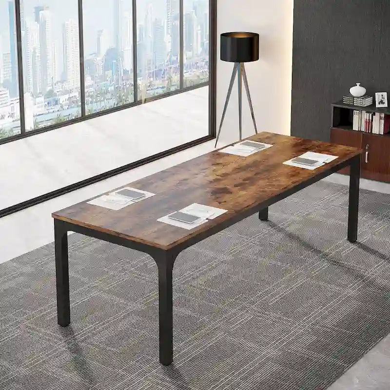 Table de conférence de séminaire d'affaires rectangulaire de 6,5 pieds
