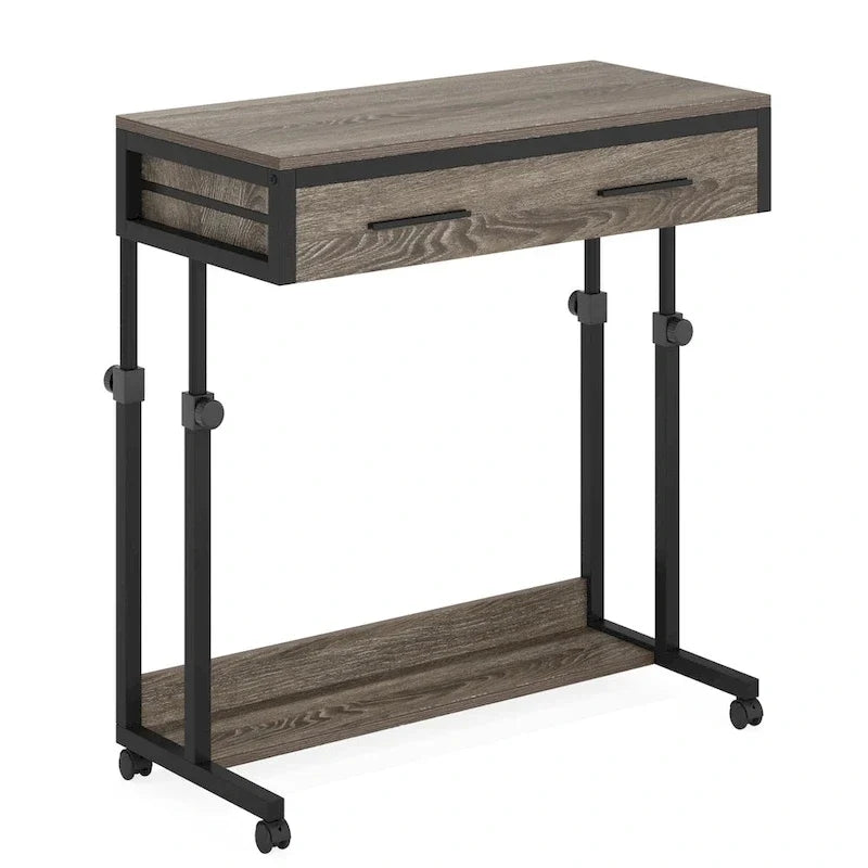 Bureau mobile portable pour ordinateur portable avec tiroirs