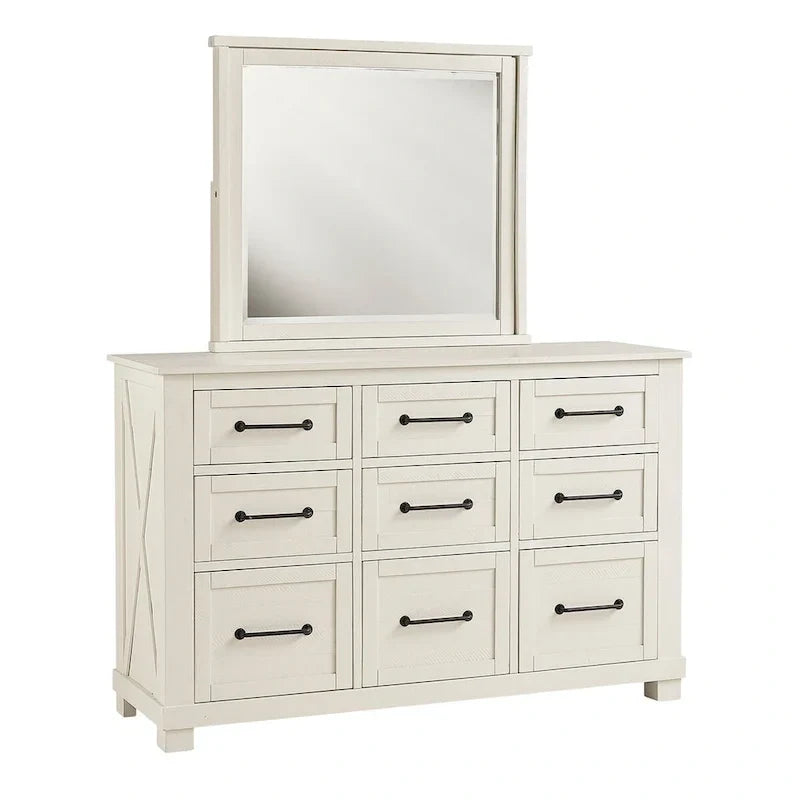 Collection de chambre à coucher Simply Solid Shanna 6 pièces en bois massif avec rangement