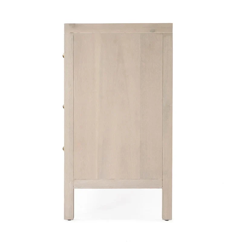 Commode large en bois à 6 tiroirs Nora
