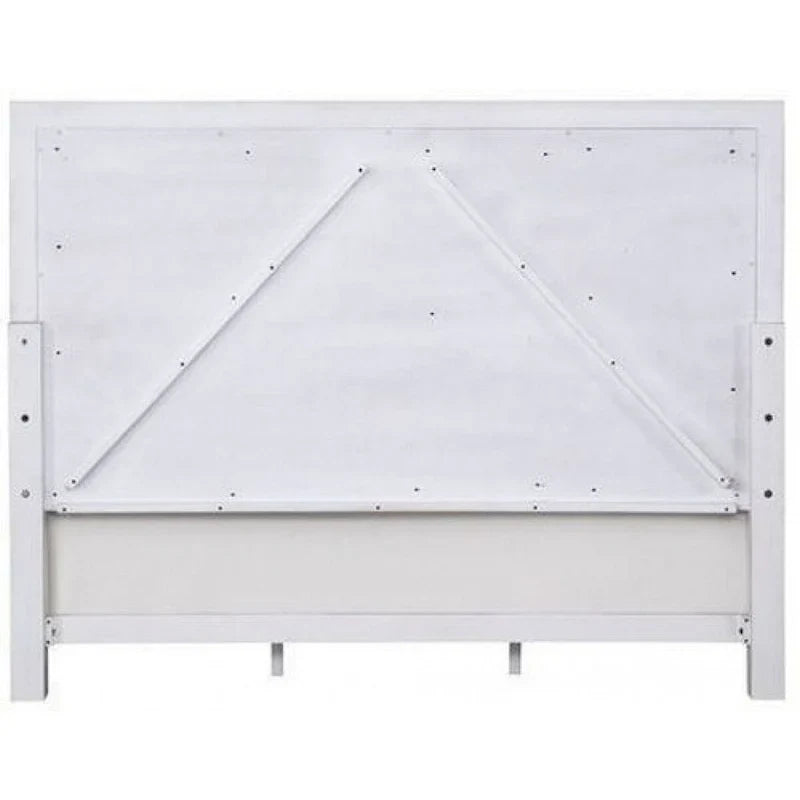 Lit Queen avec rembourrage en tissu capitonné, blanc et gris
