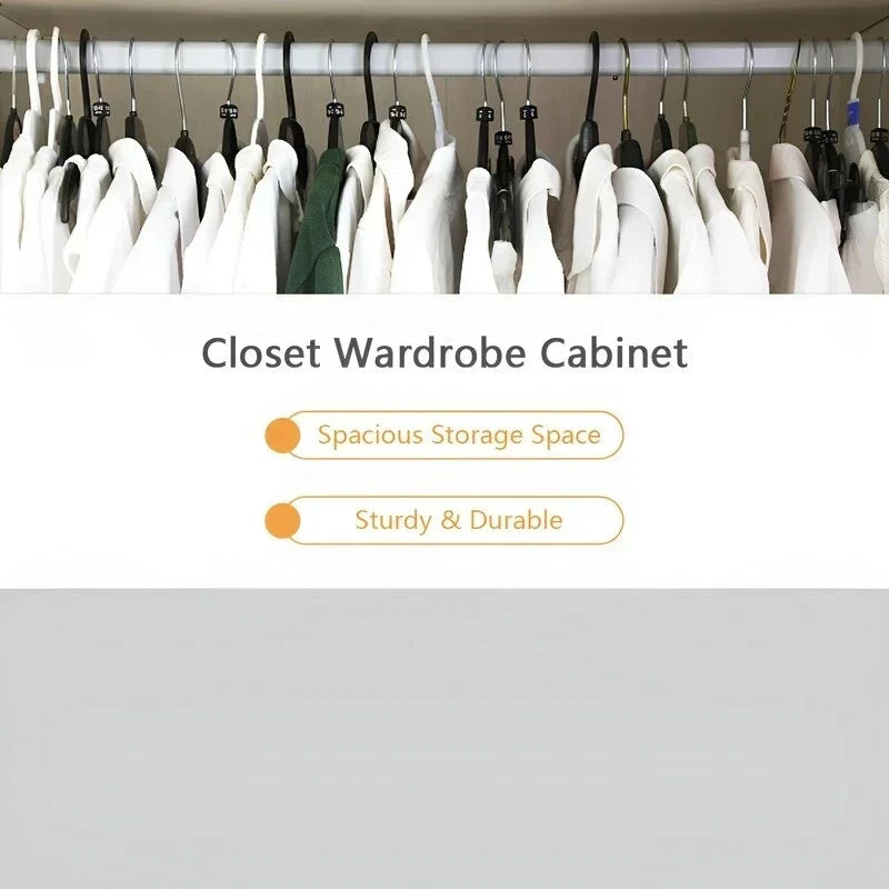 2 Door 2 Drawers, White Armoires, Wardrobe Cabinet, Suitable for Wardrobes in Bedrooms, Offices