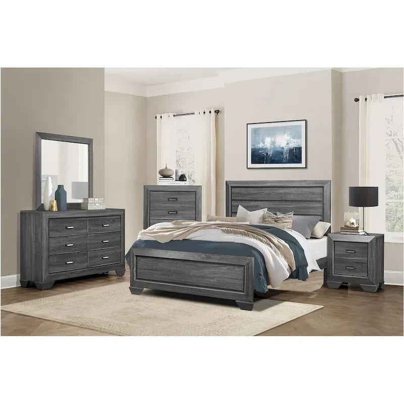 Ensemble de chambre moderne à 3 pièces Valli gris