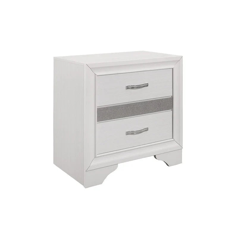 Lit plateforme de rangement Beatrice 4 pièces moderne en similicuir blanc
