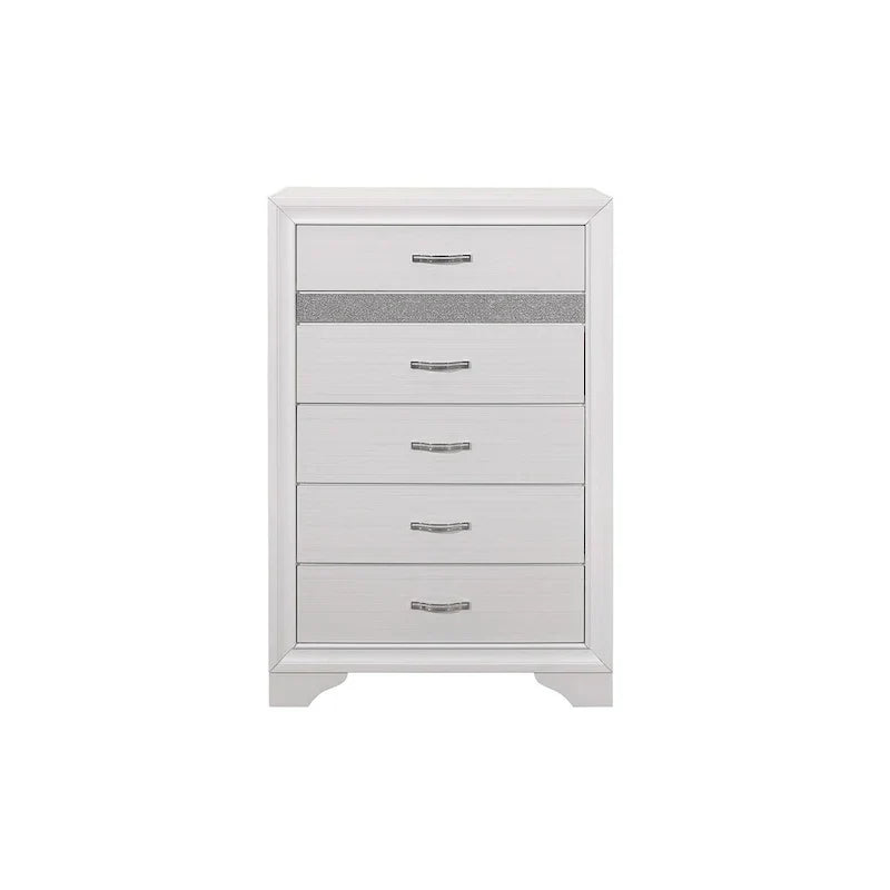 Lit plateforme de rangement Beatrice 4 pièces moderne en similicuir blanc