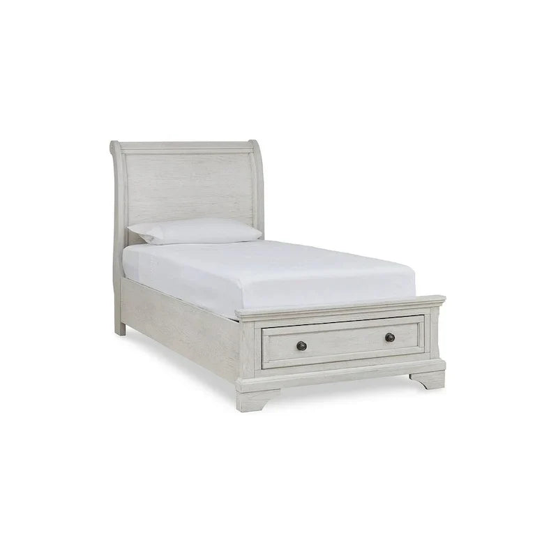 Lit de rangement simple en traîneau Robbinsdale blanc antique Signature Design by Ashley
