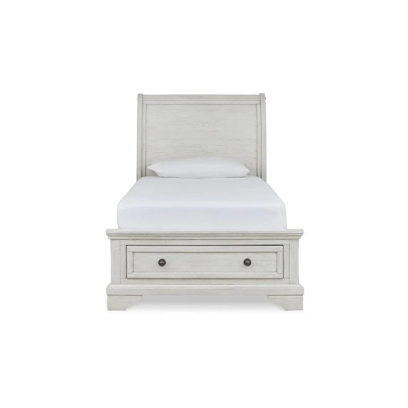 Lit de rangement simple en traîneau Robbinsdale blanc antique Signature Design by Ashley
