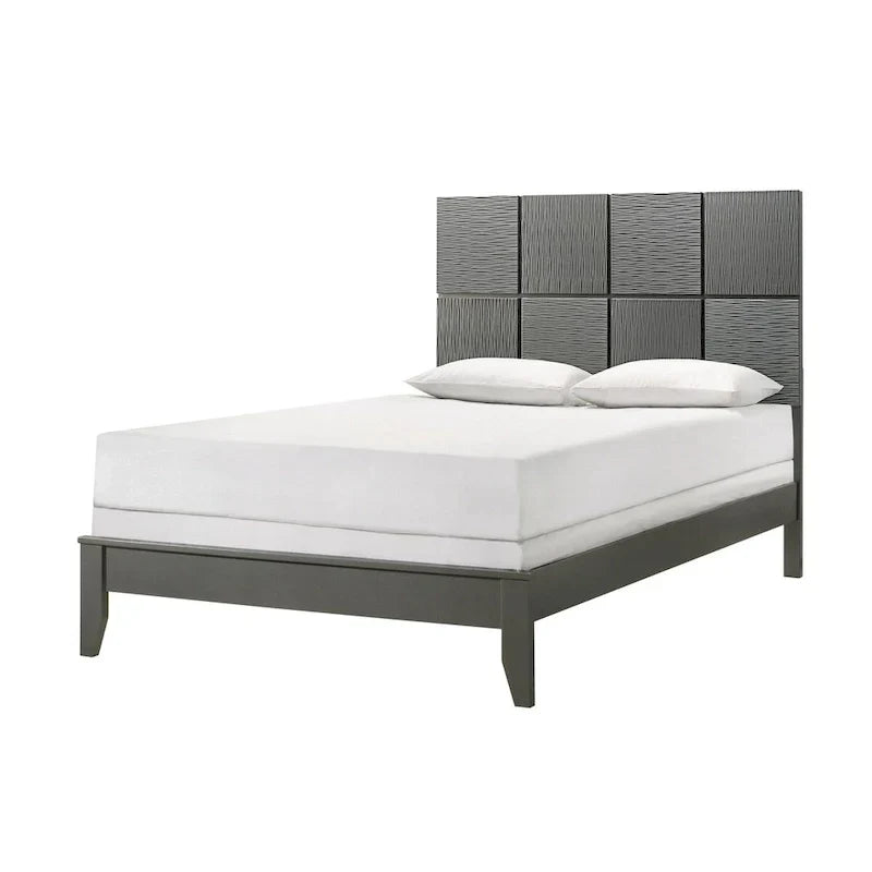 Parure de lit Sim 3 pièces gris acier