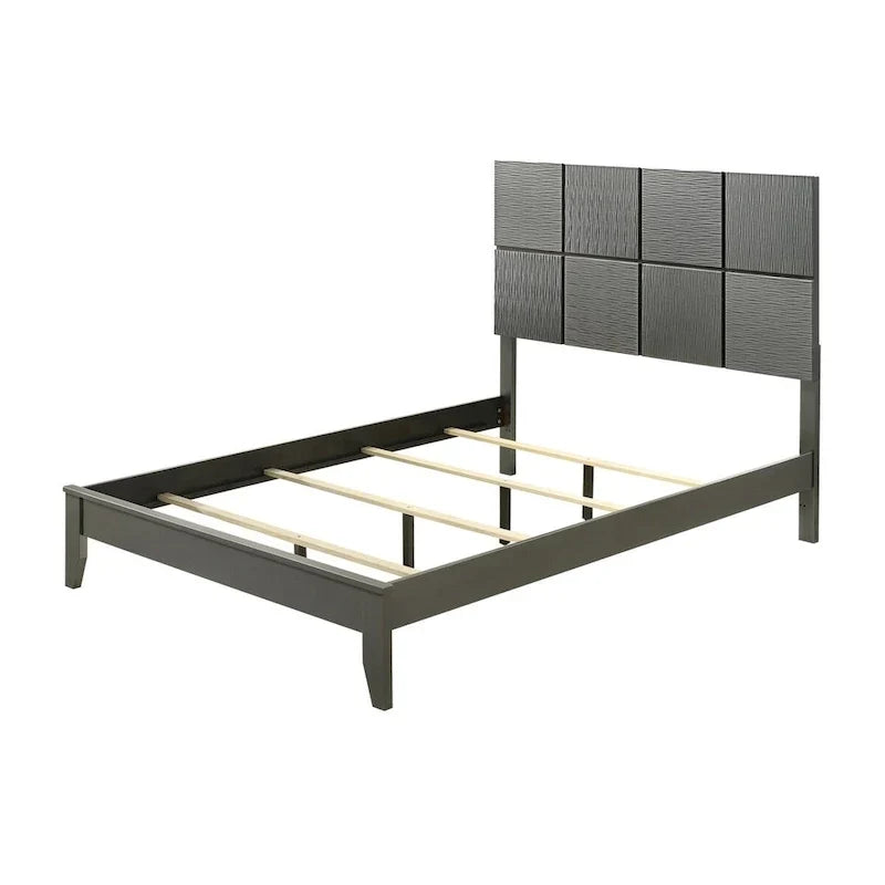 Parure de lit Sim 3 pièces gris acier