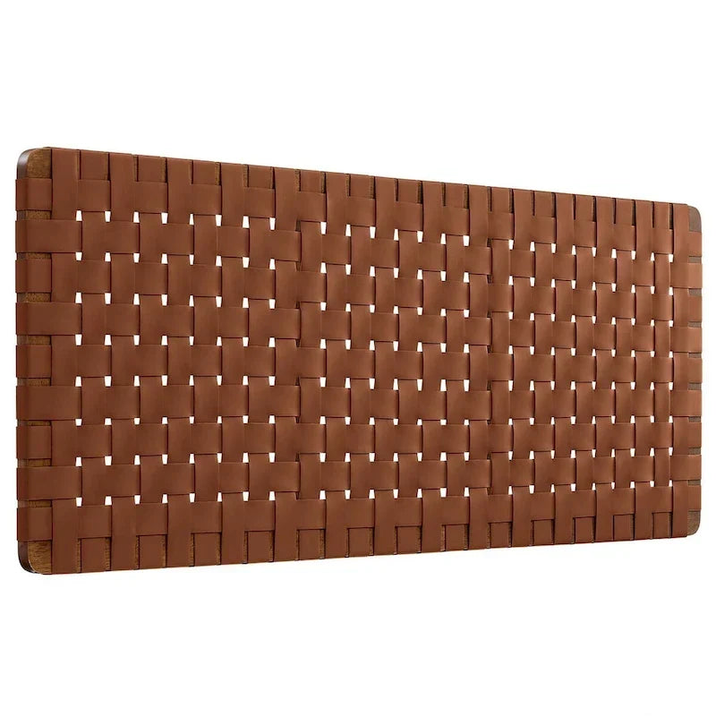 Tête de lit murale tissée en cuir végan Spartan double/grand lit/très grand lit