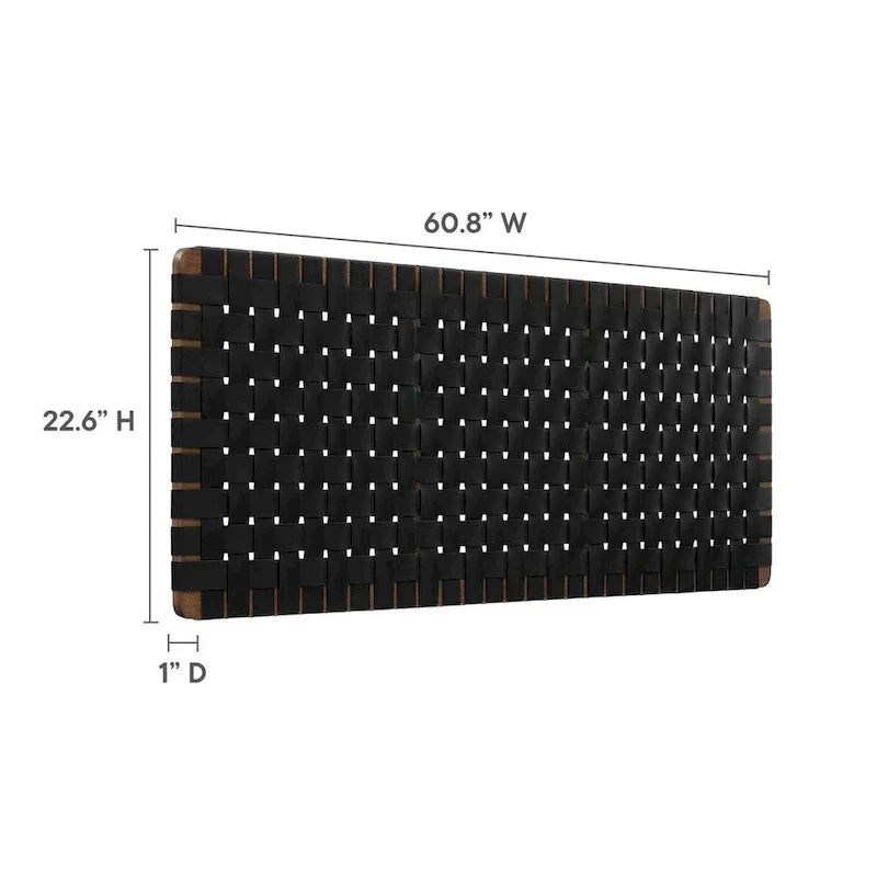 Tête de lit murale tissée en cuir végan Spartan double/grand lit/très grand lit