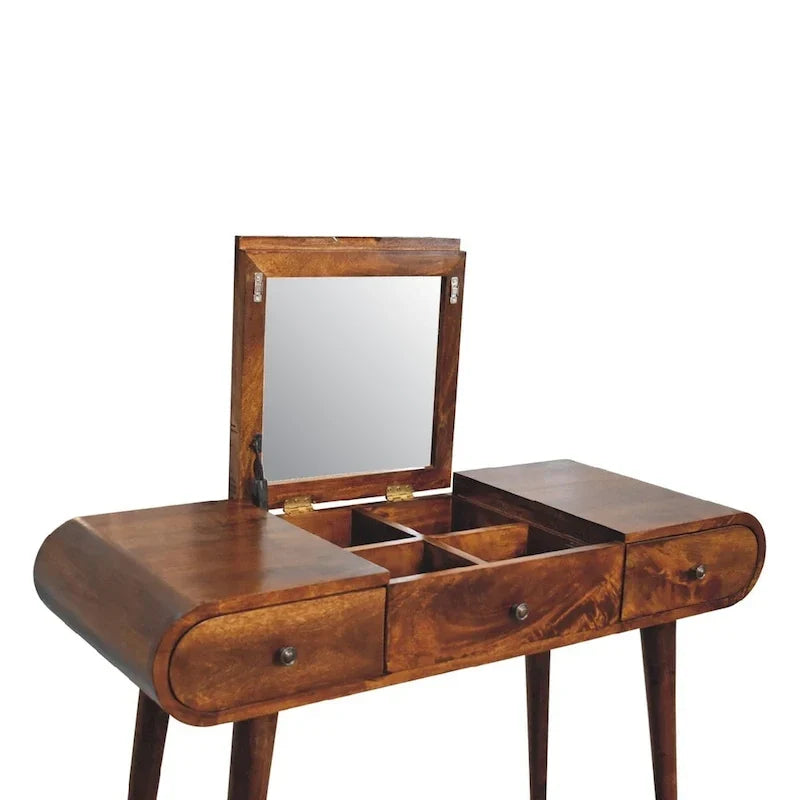 Coiffeuse-miroir Châtaignier