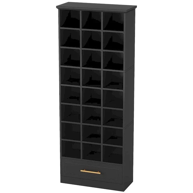 Armoire à chaussures haute de 180 cm avec 24 casiers pour le salon