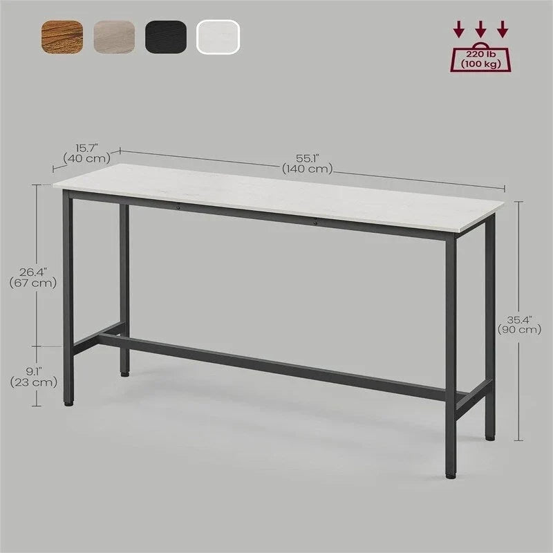 Table de bar étroite et longue