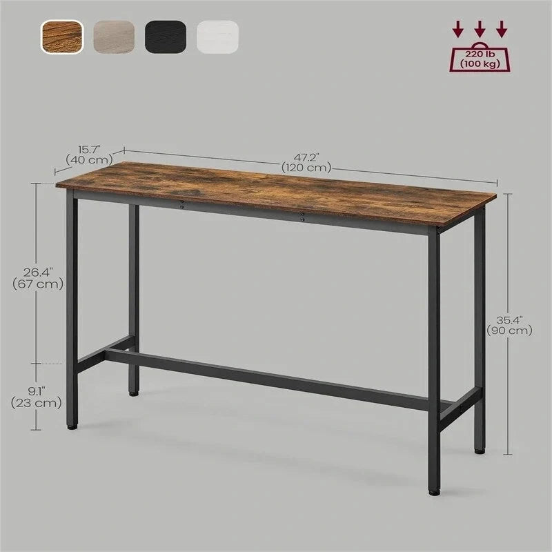 Table de bar étroite et longue