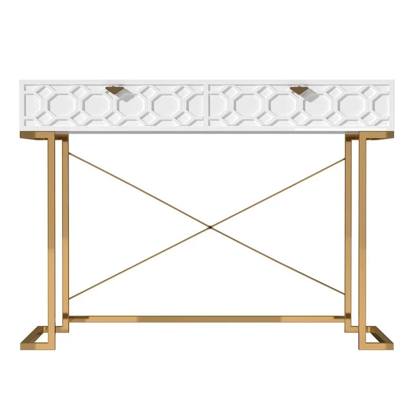 Bureau de rangement brillant pour bureau à domicile avec tiroir