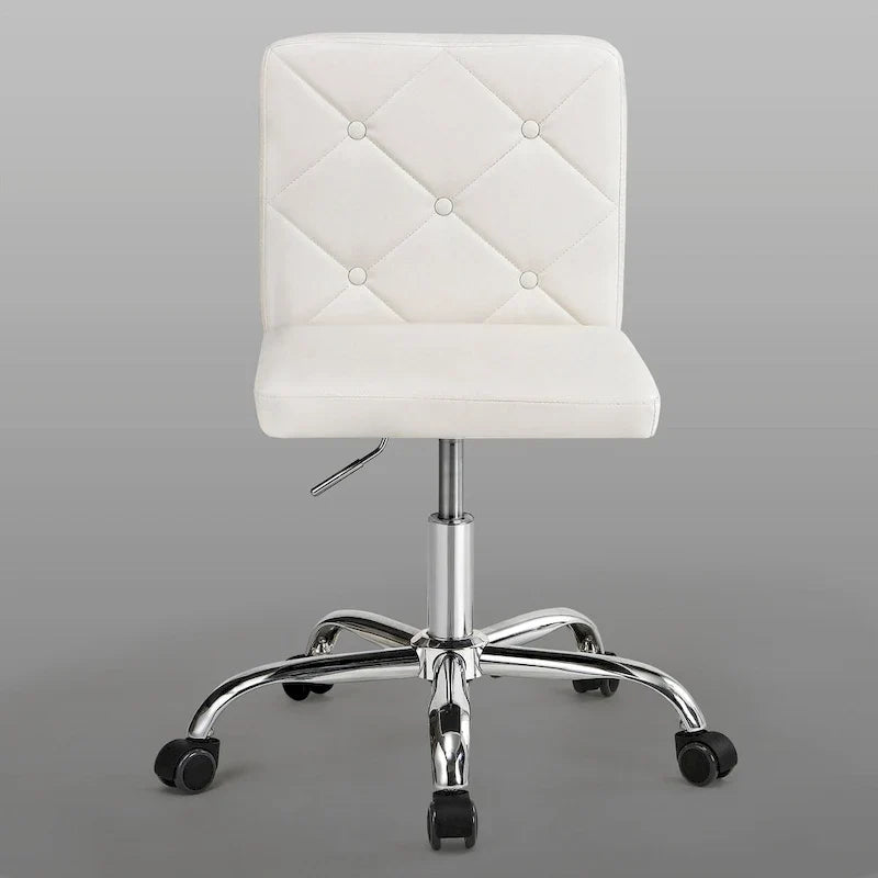 Javlergo Chaise de bureau sans accoudoirs, en cuir PU, hauteur réglable, pivotante à 360° pour le télétravail ou le bureau