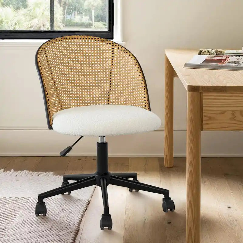 Chaise de bureau Boucle en rotin