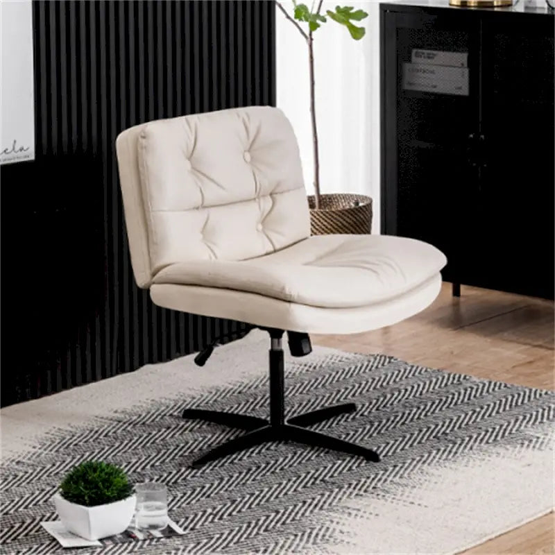 Chaise de bureau sans roulettes, grande taille et sans accoudoirs