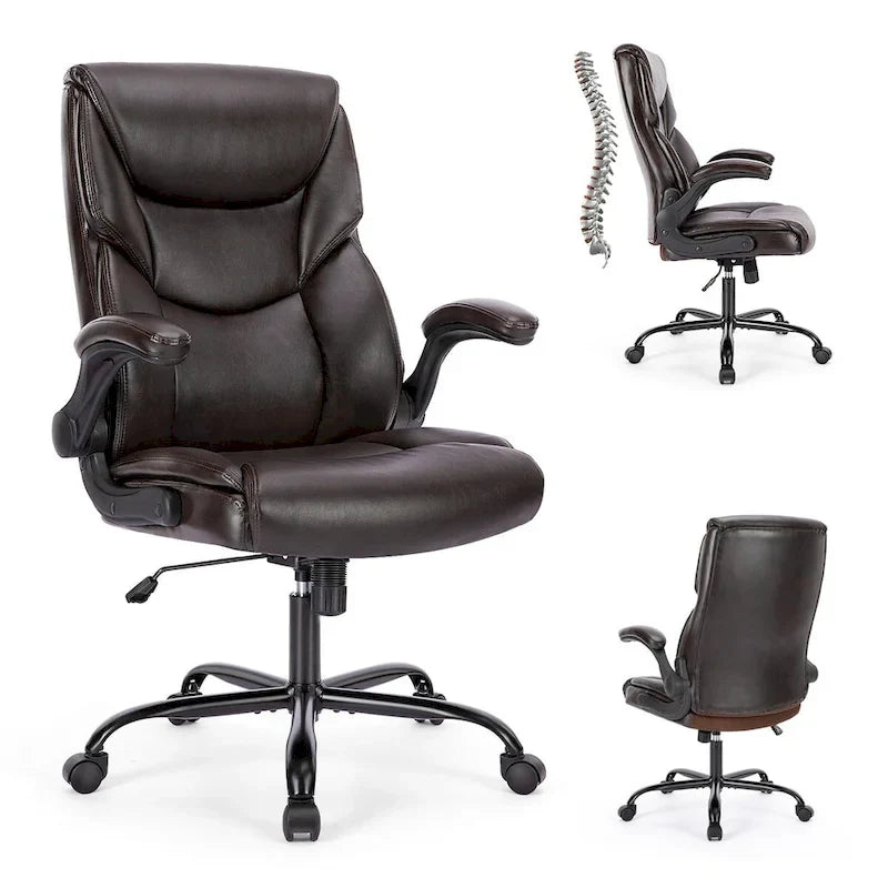 Chaise de bureau ergonomique réglable avec accoudoirs relevables