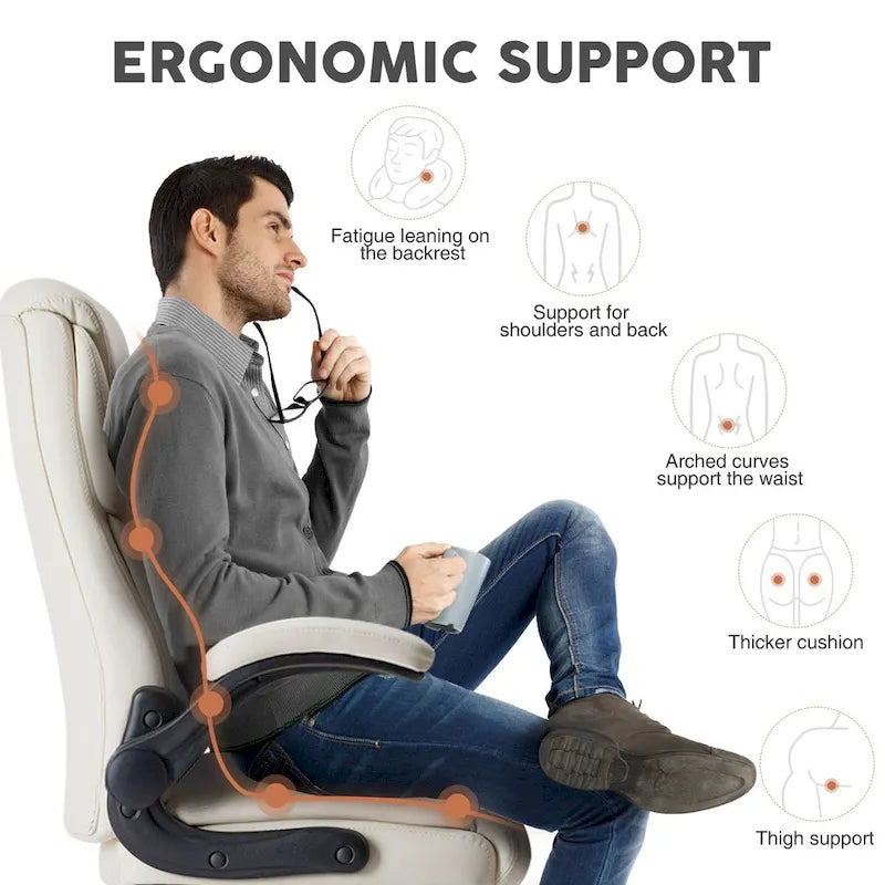 Chaise de bureau ergonomique réglable avec accoudoirs relevables