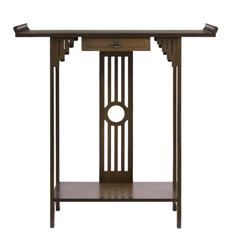 Console classique avec tiroir et étagère inférieure pour entrée ou couloir