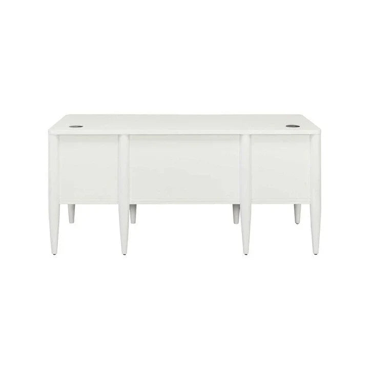 Bureau contemporain demi-piédestal, bureau, bureau d'appoint, blanc