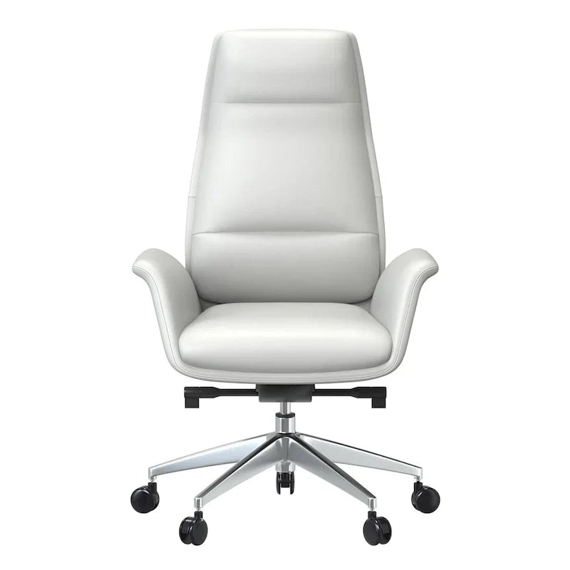 Fauteuil de bureau en cuir à dossier haut Summit avec fonctions pivotantes et inclinables