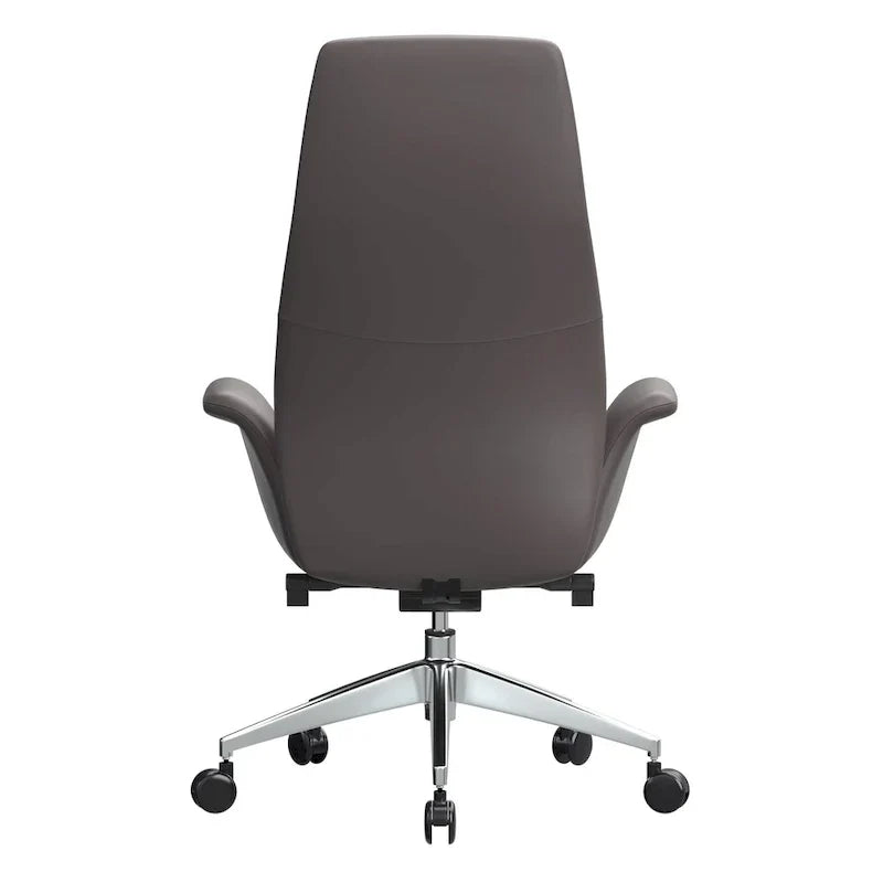 Fauteuil de bureau en cuir à dossier haut Summit avec fonctions pivotantes et inclinables