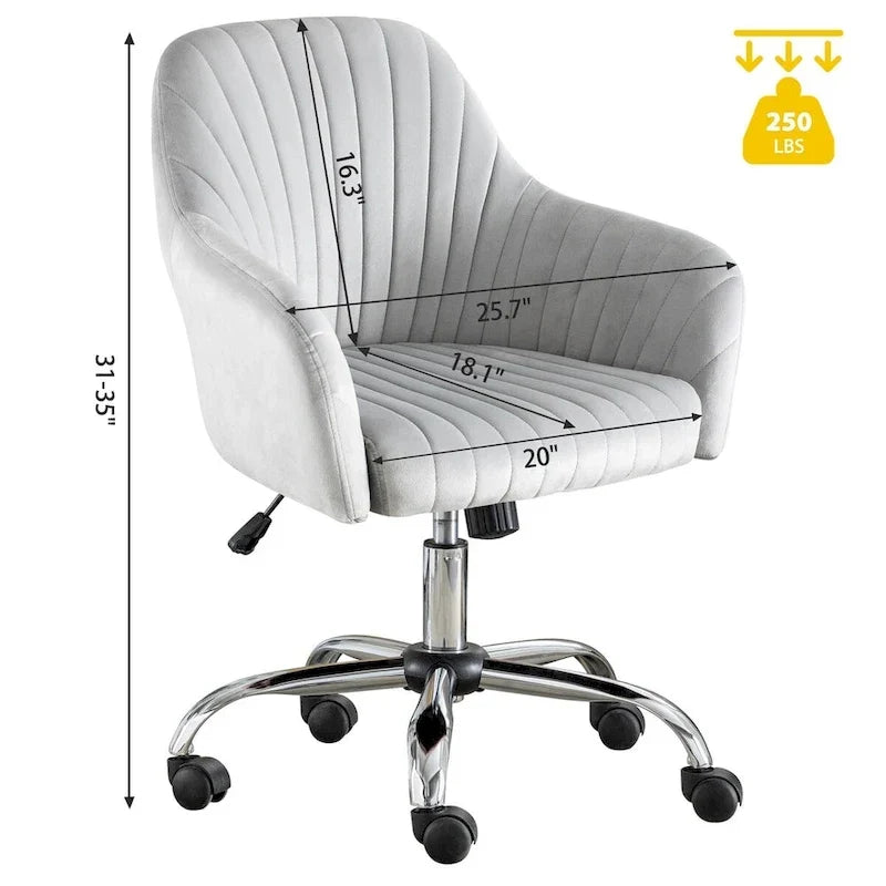 Chaise de bureau de loisirs moderne GEITIN avec hauteur réglable