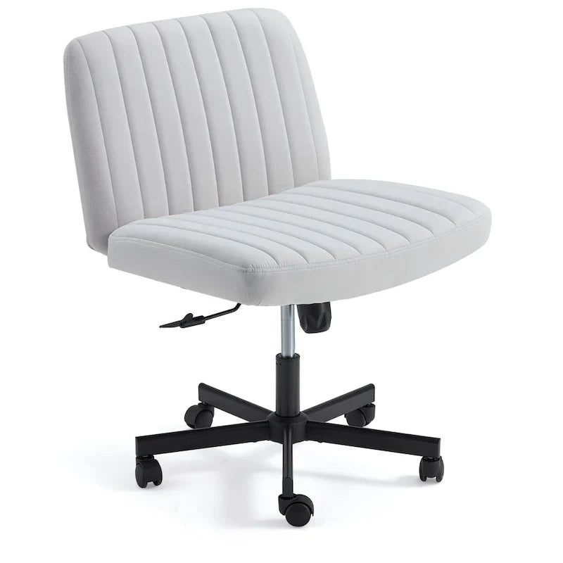 Chaise de bureau EROMMY à pieds croisésChaise sans accoudoirs entrecroisée avec roulettesRéglable en hauteur pour bureau, chambre, salon - S.O.