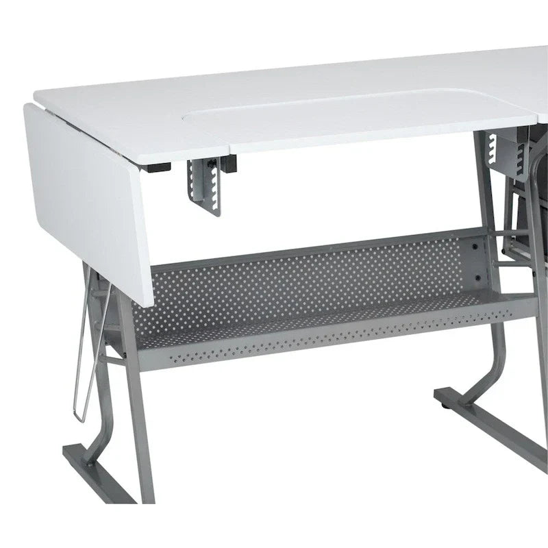 Table de couture Studio Designs Eclipse Ultra en bois gris et blanc