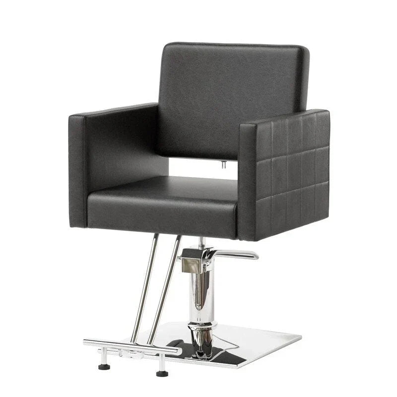 OmySalon Pédale en acier inoxydable recouverte de cuir PVC pour Chaise de coiffure, Équipement de salon de coiffure et de beauté - N/A