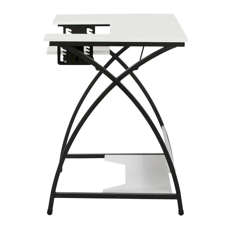 Table d'artisanat, de couture et de bureau Sew Ready Comet Plus avec plateau en MDF et cadre en métal noir