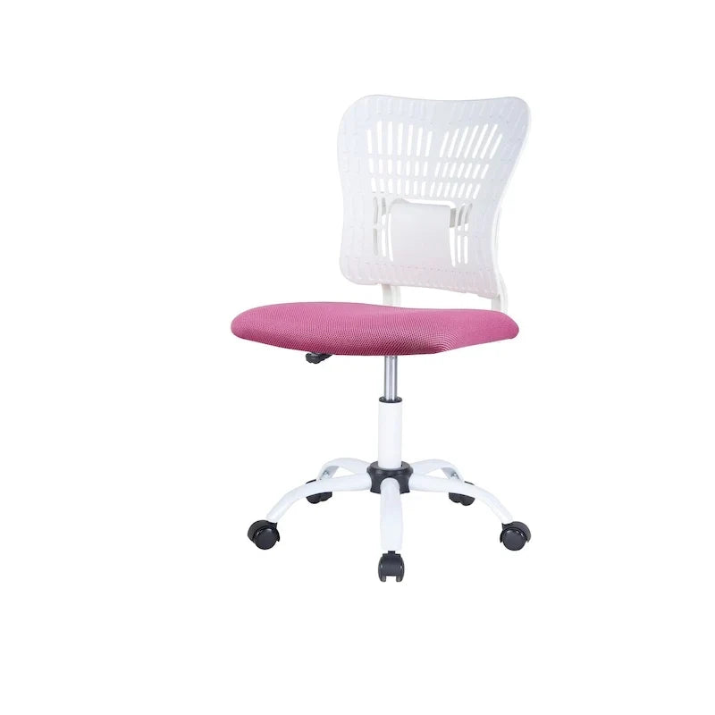 Chaise de bureau ergonomique sans accoudoirs, hauteur réglable, assise en maille