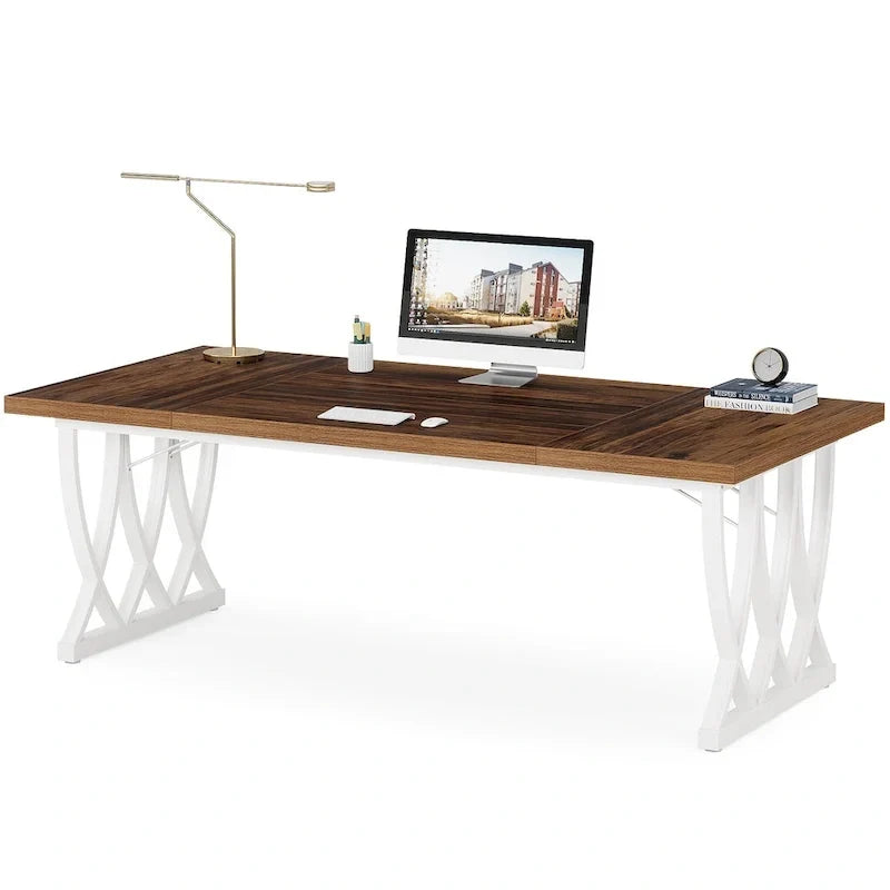 71 Bureau d'ordinateur exécutif à domicile en bois et métal
