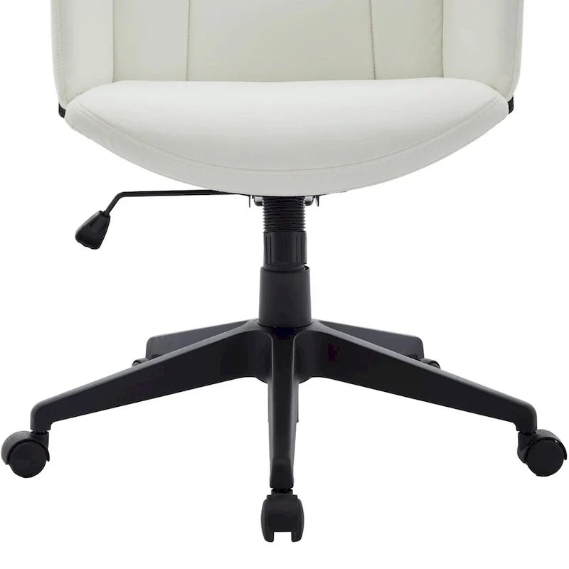 Chaise de bureau en cuir, pivotante et réglable en hauteur, avec support lombaire, Collection Inifini