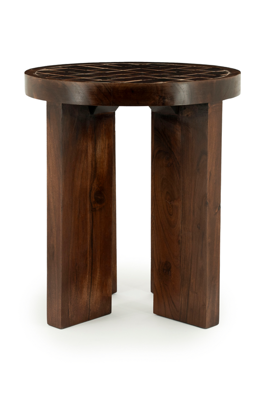 Table d'appoint en céramique marron