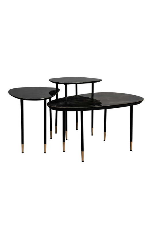 Tables d'appoint en fer noir (3)