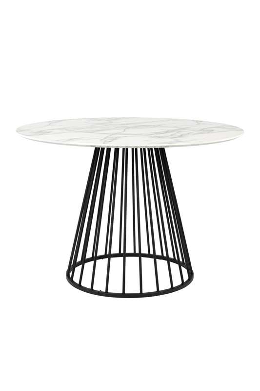 Table piédestal en marbre blanc
