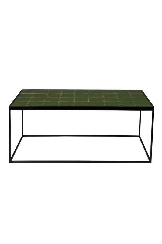 Green Tile Top Coffee Table
